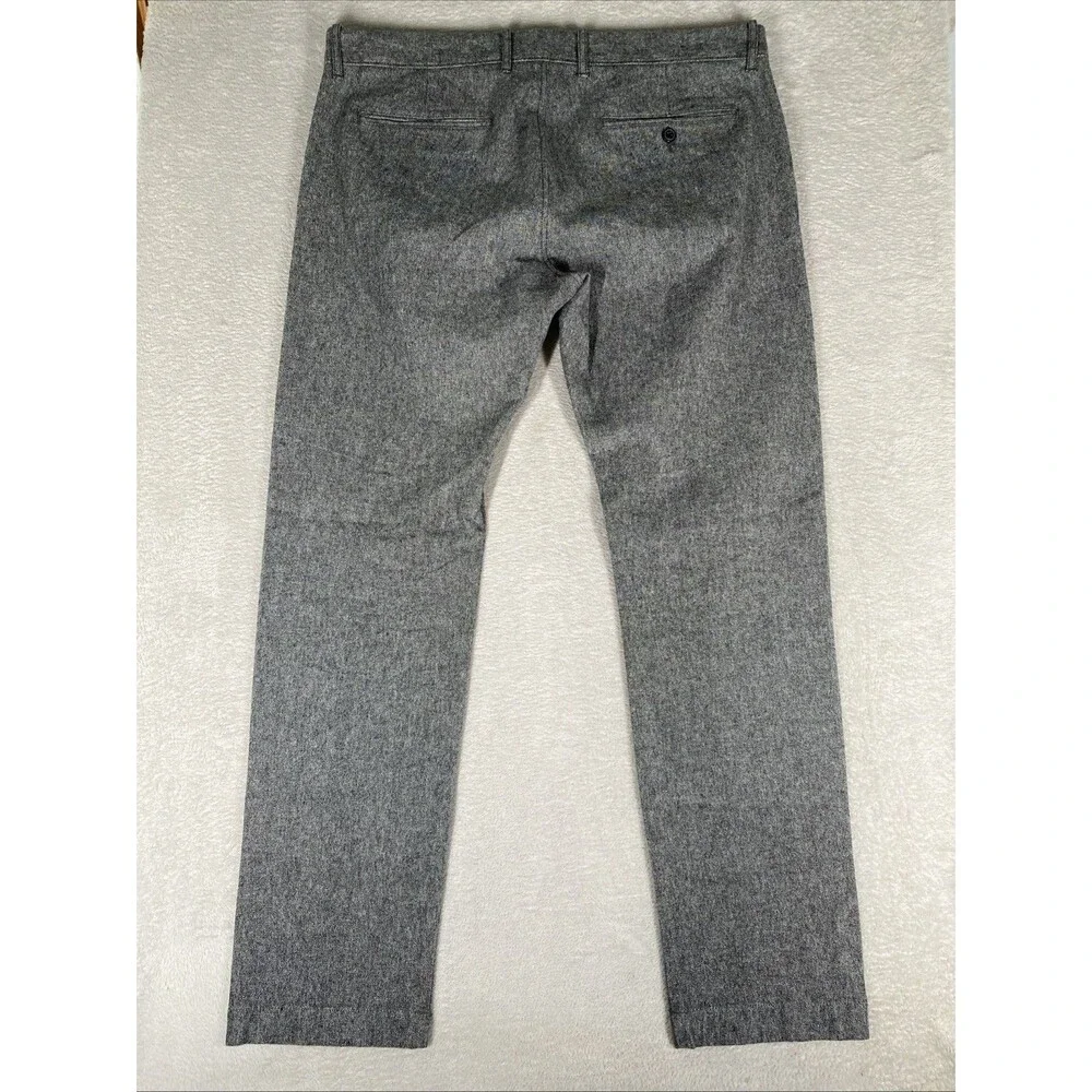 J. Crew 484 Slim Stretch Chino Pants Men's 36x32 Tapered Leg Casual Gray Twill